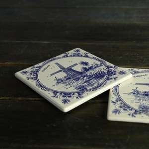 Assiette en <span class=keywords><strong>porcelaine</strong></span> bleue de <span class=keywords><strong>Delft</strong></span> vintage 1975 - Royal <span class=keywords><strong>Delft</strong></span> - avec décoration peinte à la main - Moulin à vent - Product Image 3