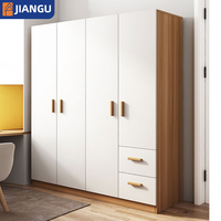 Armoire à portes battantes en bois au design simple et luxueux pour la chambre à coucher, le salon, la maison ou l'appartement, rangement pour vêtements