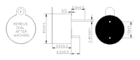 Buzzer électromagnétique actif AT12095V12I 12V 2700Hz, type à broches, petite taille, faible consommation, alarme