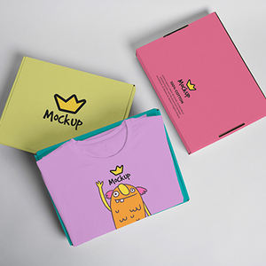 Caja de cartón corrugado plegable rosa con logo personalizado para transporte postal y embalaje de regalos de ropa - Product Image 5