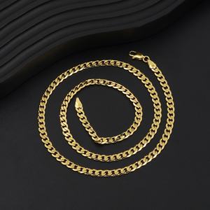 Collier chaîne cubaine en laiton plaqué or 24 carats Jxx personnalisé, plusieurs largeurs et longueurs, chaîne Figaro, bijoux pour femmes - Product Image 3