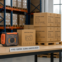 Batterie LiFePO4, alimentation électrique extérieure 256Wh, contrôleur MPPT à onde sinusoïdale modifiée pour les voyages avec ports Type-C 5A