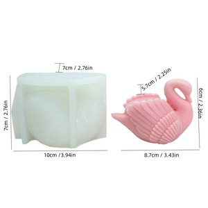 Duck Silicone <b>Mold</b> For <b>Candle</b> Making And Cake Decoration Transparent White 1 Pc Animal Shape <b>Mold</b> - Product Image 5
