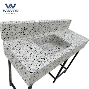 Venta caliente Post Modern Terrazzo Creative Marble Cafe Table Top para muebles de sala de estar - Product Image 6