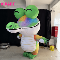 Costume de mascotte de crocodile gonflable pour accessoires de scène, costumes d'animaux gonflables personnalisés pour adultes