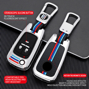 Étui pliable pour <span class=keywords><strong>clé</strong></span> de voiture en alliage de zinc résistant aux rayures, <span class=keywords><strong>porte</strong></span>-clés de voiture, compatible avec Buick <span class=keywords><strong>Opel</strong></span> Chevrolet - Product Image 2