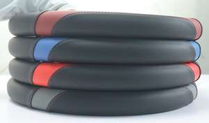 Housse de volant de voiture en cuir PVC, style sport, antidérapante, respirante, protection de volant, vente chaude en usine - Product Image 6