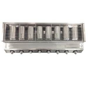 Smokeless Gas 8-Burner <b>BBQ</b> Grill Stainless Steel Commercial Outdoor Use for Food Vendors - Product Image 5