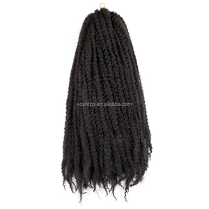 Extensions de cheveux synthétiques en fibre haute température, tresses torsadées au crochet, <span class=keywords><strong>dreadlocks</strong></span> afro crépues, style Marley, très demandées - Product Image 5