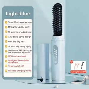 Peine Eléctrico Rizador de Pelo para el Hogar y Salón, Herramienta de Peinado y Cuidado del Cabello, Peine Alisador de Cobre con Tecnología de Aire - Product Image 4