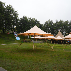 Grande <span class=keywords><strong>tente</strong></span> en toile imperméable de style pyramide de 4m x 4m personnalisée pour la plage, le camping et les fêtes Auvents <span class=keywords><strong>Tipi</strong></span> Auvent Genre - Product Image 3