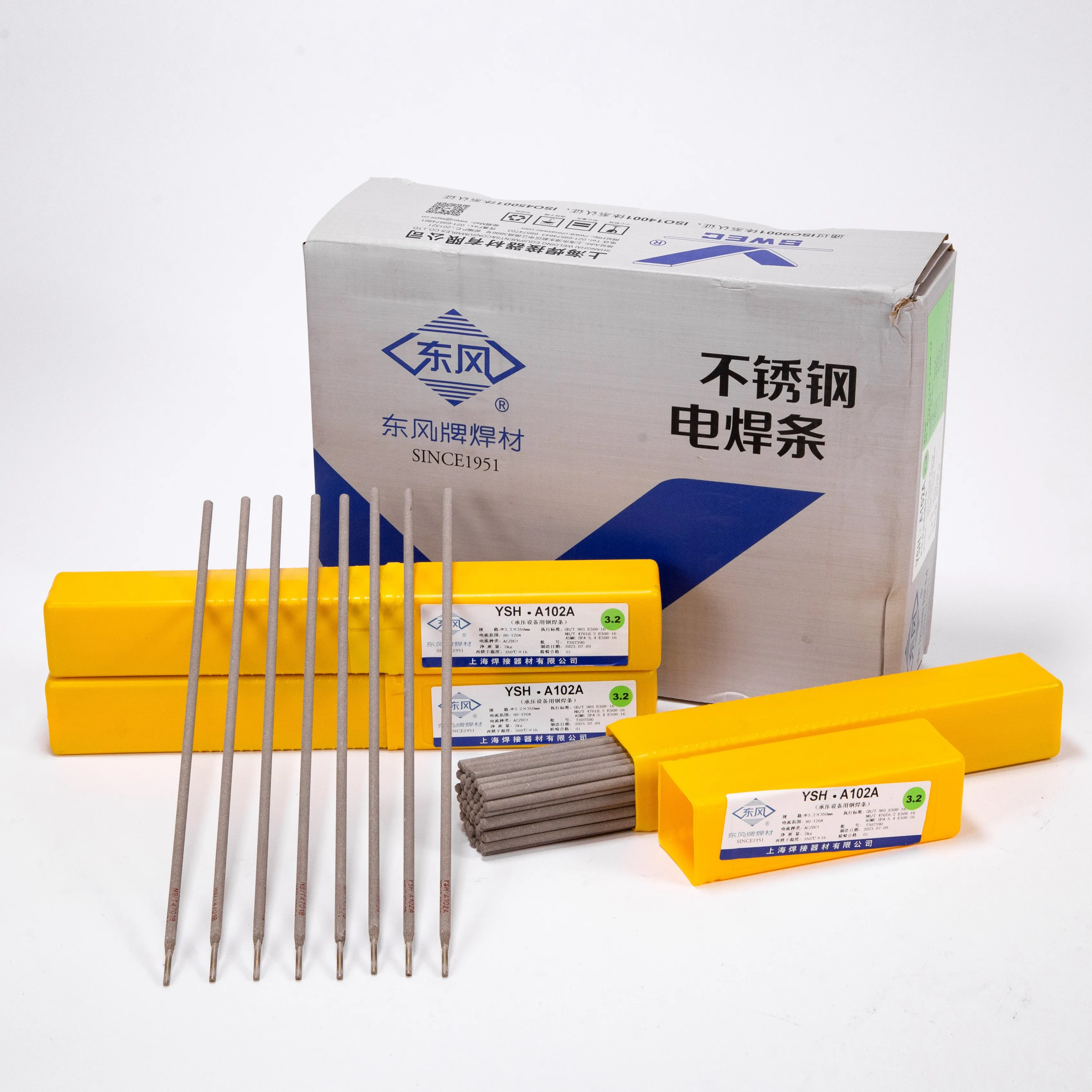 Dongfeng YSH.A102 E308-16 중국 저탄소 316 스테인레스 스틸 용접 스틱 전극봉