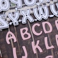 Vendita calda alfabeto ABC in metallo fustelle per la realizzazione di carte fai da te artigianato fatto a mano lettere fustellate per Scrapbooking