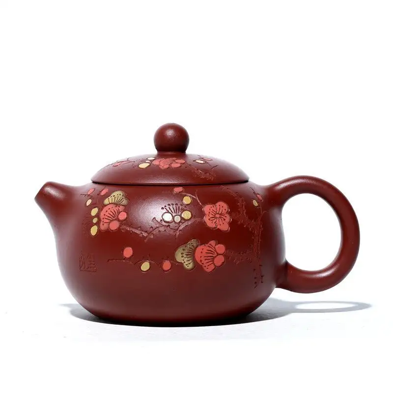 Yixing chaleira roxa com filtro de argila, chaleira de chá artesanal com filtro de argila autêntica dahongpao xishi