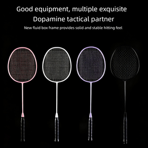 Oem tùy chỉnh chuyên nghiệp cầu lông vợt siêu nhẹ sợi carbon cầu lông vợt với PU Grip - Product Image 3