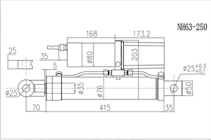 24V 36V 48V כבד החובה 5Ton מעלית חשמלית צילינדר הידראולי עם צילינדר גוף - Product Image 6