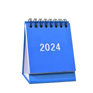 2024迷你台历桌面装饰简约创意印刷记事本新年礼品表日历带定制标志