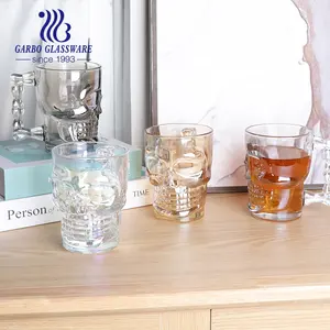 500ml Large Capacity Hot Selling Colorful Stein Bar Glasses Beer Glass Cup Skulls Beer Halloween Mug Father's Day With Handle