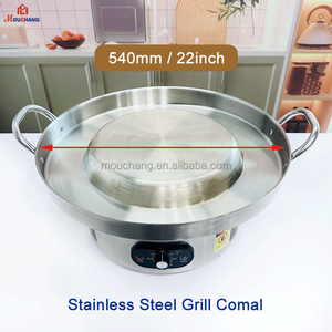 Comal de Acero Inoxidable de 54 cm, Cazo, Plancha, Olla para Cocinar, Parrilla Eléctrica Cóncava para Saltear, Sartén para <span class=keywords><strong>Tacos</strong></span> - Product Image 5