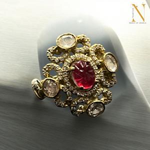 925 argent lunette réglage Moissanite bague belle qualité couleur or rouge placage rhodium réglable fêtes de mariage - Product Image 5