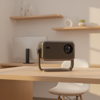 Proyector Portátil L018AR de 3000 Lúmenes, 1080P, Sonido Estéreo HIFI, Larga Duración de la Lámpara LED (30000 Horas), Android 14, Altavoces Integrados, para la Escuela