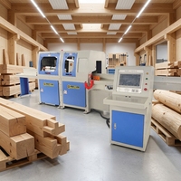 Scie à angle numérique horizontale automatique pour bois avec fonction de rainurage pour toitures à ossature en poutres