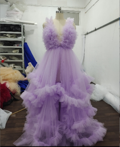 おしゃれな大人気新作マタニティドレス メッシュスカート 写真撮影用ウェディングドレス フォトグラフィーマタニティドレス - Product Image 5