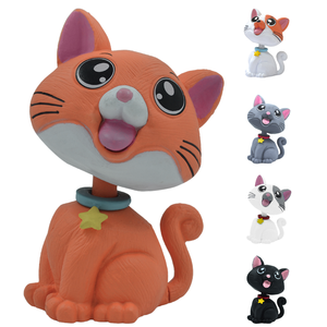 Orange Cat Bobblehead Dashboard Figurine Cute Animal Car Dashboard Decoration Resin <b>Toy</b> for Office <b>Desk</b> Home Decor Gift - Product Image 6