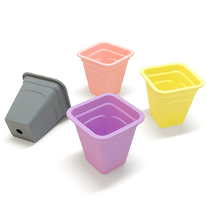 Paquete de 1 Maceta Cuadrada de Silicona para Plantas, Contenedor Multicolor para Germinación de Semillas y Flores, Accesorios de Jardín - Product Image 3