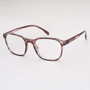 Vente en gros de lunettes de lecture en plastique unisexe OEM couleurs personnalisables monture carrée légère en or et marron - Product Image 6