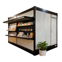 Maison conteneur modulaire préfabriquée de 20 pieds avec panneaux sandwich, fenêtre hydraulique rabattable et structure démontable