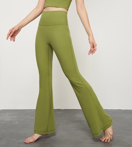 Sentiment nu pas de taille <span class=keywords><strong>Yoga</strong></span> cloche bas pantalon femmes taille haute hanche ascenseur <span class=keywords><strong>Yoga</strong></span> robe Fitness No T <span class=keywords><strong>Micro</strong></span> <span class=keywords><strong>Yoga</strong></span> évasé Leggings - Product Image 4