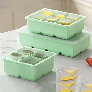 Moule à glaçons carré en silicone écologique Hongsen ODM, durable, facile à nettoyer, bac à glaçons, accessoires de cuisine et de bar pour boissons froides DIY - Product Image 2
