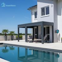 Pergola électrique en aluminium sur mesure Sweet Home, toit à lames orientables, imperméable, pour jardin extérieur