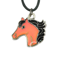 Collier d'humeur pour bijoux à changement de couleur avec pendentif tête de cheval