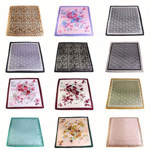 Pañuelo de Cabeza Multifuncional para Mujer con Logotipo Personalizado, Pañuelo de Cuello de Moda para las Cuatro Estaciones, Pañuelo Cuadrado de Satén para Exteriores - Product Image 2