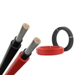 leader dc xlpe Solar pv panel heat power photovoltaic cable TUV PV1-F 4mm2 6mm2 10mm2 wire copper supplier 1000v manufacturer