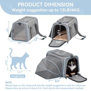Transportadora de Mascotas Suave para Viajes, Aprobada por Aerolíneas, con Forro Lavable Reemplazable - Product Image 2