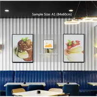 Cadre lumineux LED personnalisé à suspendre au mur, boîte à lumière publicitaire pour la signalisation de café, restaurant, salon, magasin, marque