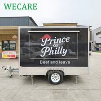 Wecare Chariot de Restauration Mobile, Camion de Restauration, Remorque de Restauration Rapide, Camion de Restauration Commercial pour Café et Pizza, Mini Food Truck avec Cuisine Complète