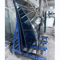 Verre de sécurité incurvé, trempé et feuilleté PVB SGP pour mur-rideau, garde-corps, lucarne, verre architectural certifié CE ISO