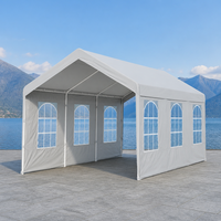 Abri de voiture portable pliable en acier simple 3x6, imperméable, pour usage commercial, extérieur, jardin, publicité