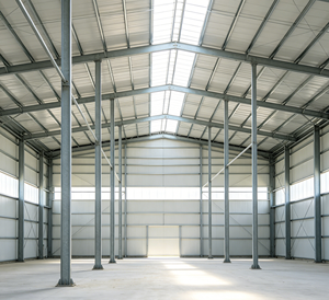Light Steel Hay Storage Shed, Agricultural Farm Shed with Professional Steel <b>Frame</b> Welding and Cutting Service - Product Image 4