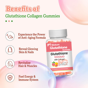 Biokom Glutathion Aufhellende Hautaufhellungs-Gummibärchen Glutathion-Kollagen-Nahrungsergänzungsmittel Kollagen L-Glutathion Gummibärchen - Product Image 4