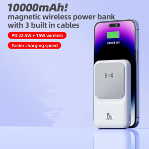 Gebra Mini Solar Power Bank 10000mAh 15W PD Magnetic Wireless <b>Charger</b> Solar Charging Type-C Input ABS Material Li-Polymer - Product Image 2