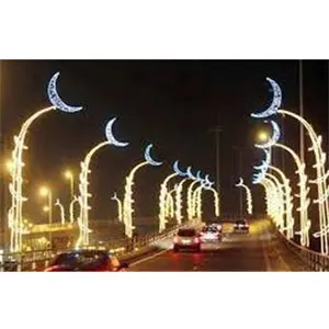 Dekorasi ramadan 2024, lampu jalan Motif tiang Led dekorasi Natal eksterior Festival tahan air