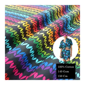 100% cotton poplin printed fabric for cloth dress shirt skirt with NO MOQ custom printing