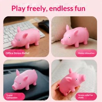 Bola Squishy Buatan Tangan Bentuk Babi, Mainan Remas Pereda Stres, Grosir