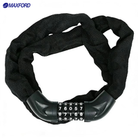 MAXFORD Chaîne de sécurité antivol pour vélo électrique de montagne, cadenas à code à 5 chiffres, chaîne de sécurité pour moto et vélo 6x900MM