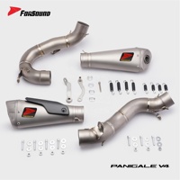 Sistema de Escape Completo Forsound a Precio de Fábrica para Ducati Panigale V4 V4S, Silenciador de Titanio Bajo el Chasis, 2019-2024